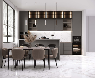 Керамогранит Laparet Tiffani Grey carving матовая структура (60х60)